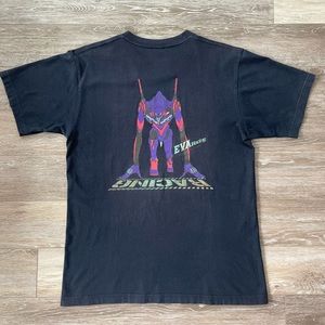 Vintage 90s Rare Neon Genesis Evangelion Anime Tee